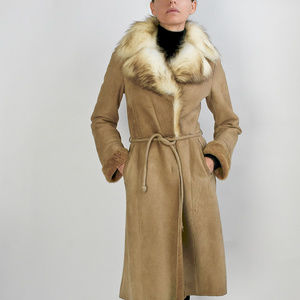 Italian Shearling & Fox Fur Coat